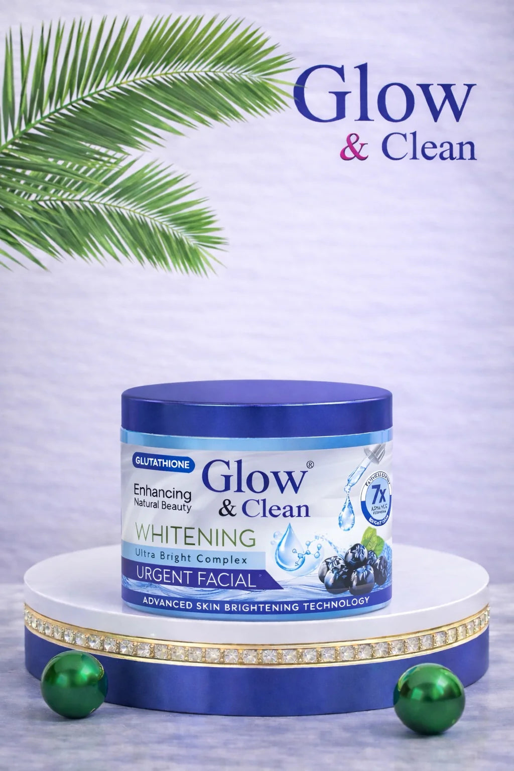 GLOW & CLEAN Whitening Glutathione Urgent Facial