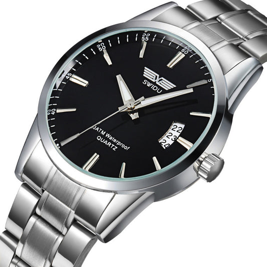 New Style Watches Men's Single-day Steel Band Watches Non-mechanical Watches Foreign Trade Watches