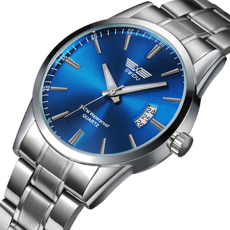 New Style Watches Men's Single-day Steel Band Watches Non-mechanical Watches Foreign Trade Watches