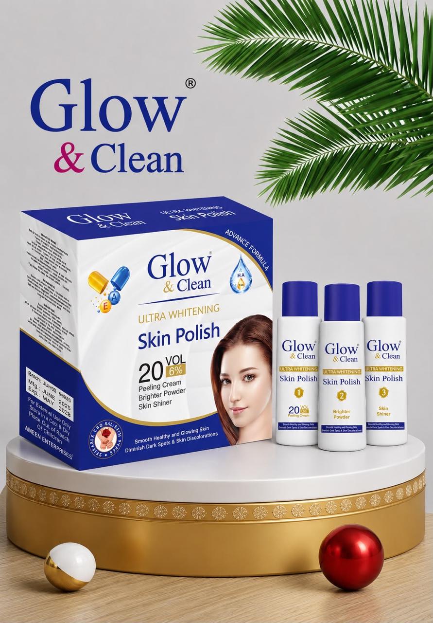 GLOW&CLEAN ULTRA WHITENING SKIN POLISH.